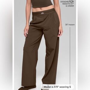 ALO Yoga suit up trousers regular 30” espresso XS BNWT